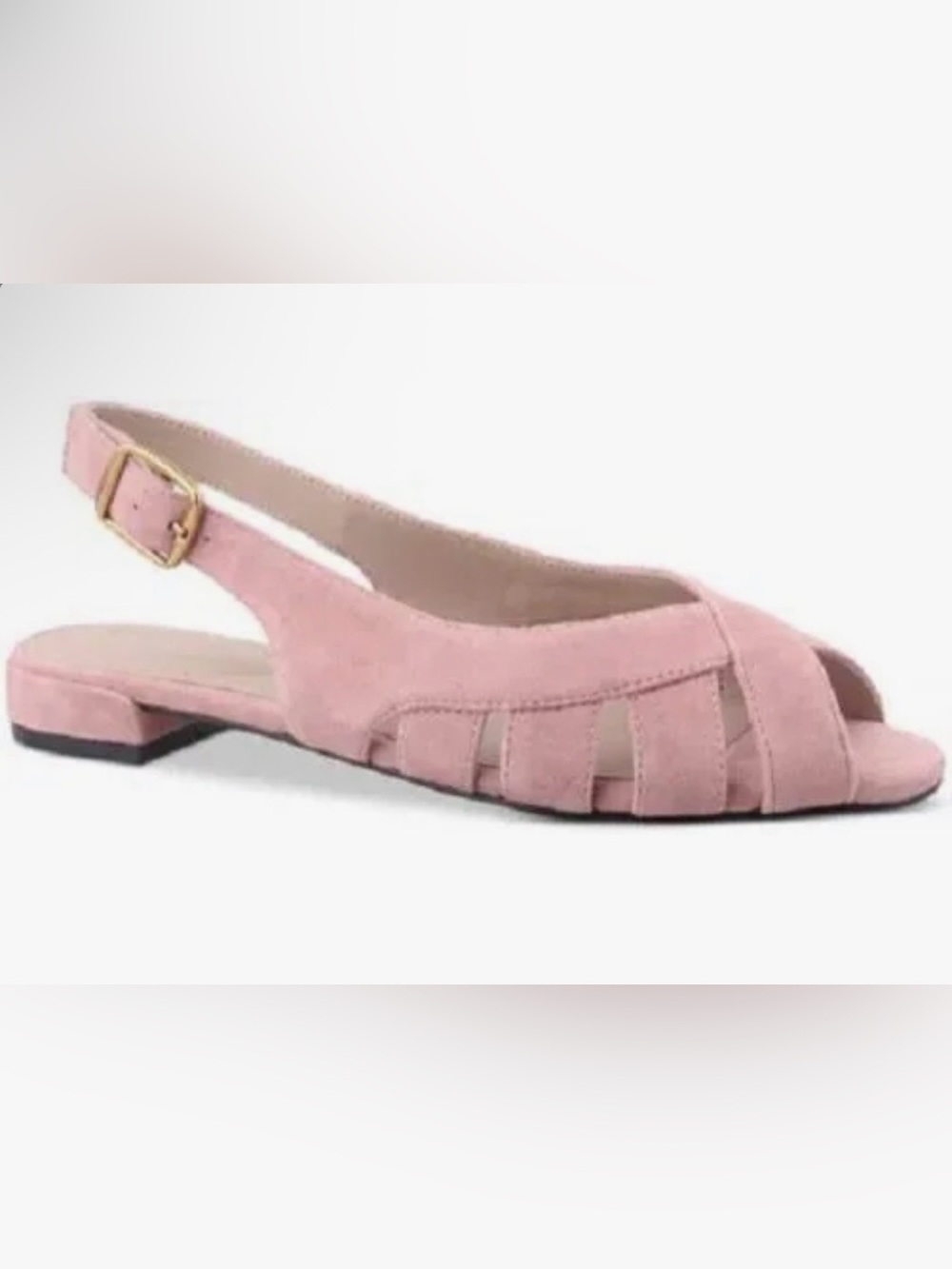 Gianni Bernini Pink Suede Peep-Toe Slingback Sandals Sz 7.5 NIB